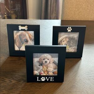 Black Pet Picture Frames 4x4 PICK ONE